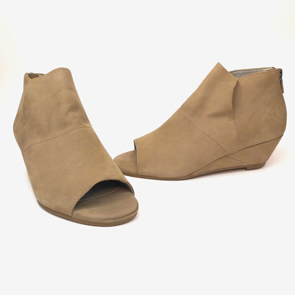 Eileen Fisher Womens 6.5 Ankle Bootie Shoes Open Toe Minimalist Capsule Dressing